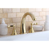 Polished Brass Royale 3 hdl Roman Tub Filler Faucet w Hand Shower KS5362FL