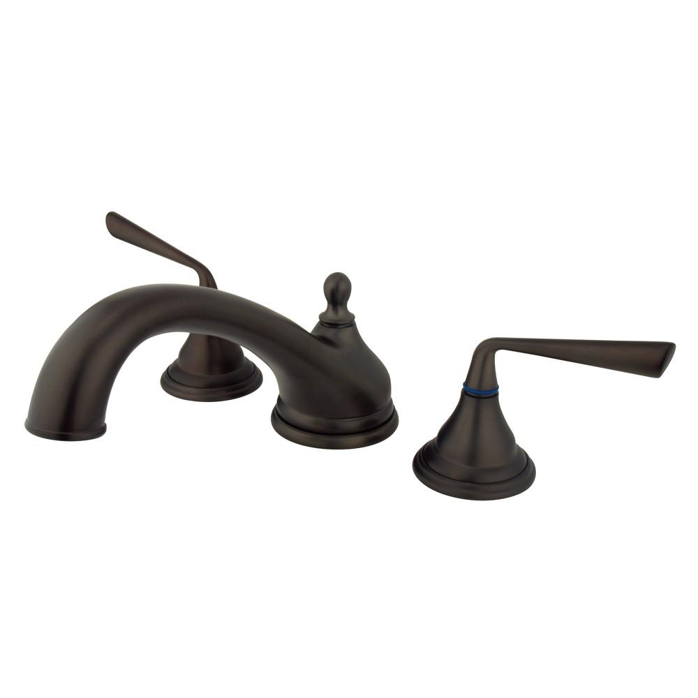 Oil Rubbed Bronze Silver Sage Two Handle Roman Tub Filler Faucet KS5535ZL