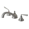 Kingston Satin Nickel Silver Sage Two Handle Roman Tub Filler Faucet KS5538ZL