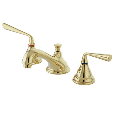 Kingston Polished Brass Silver Sage Widespread Bathroom Faucet w pop-up KS5562ZL