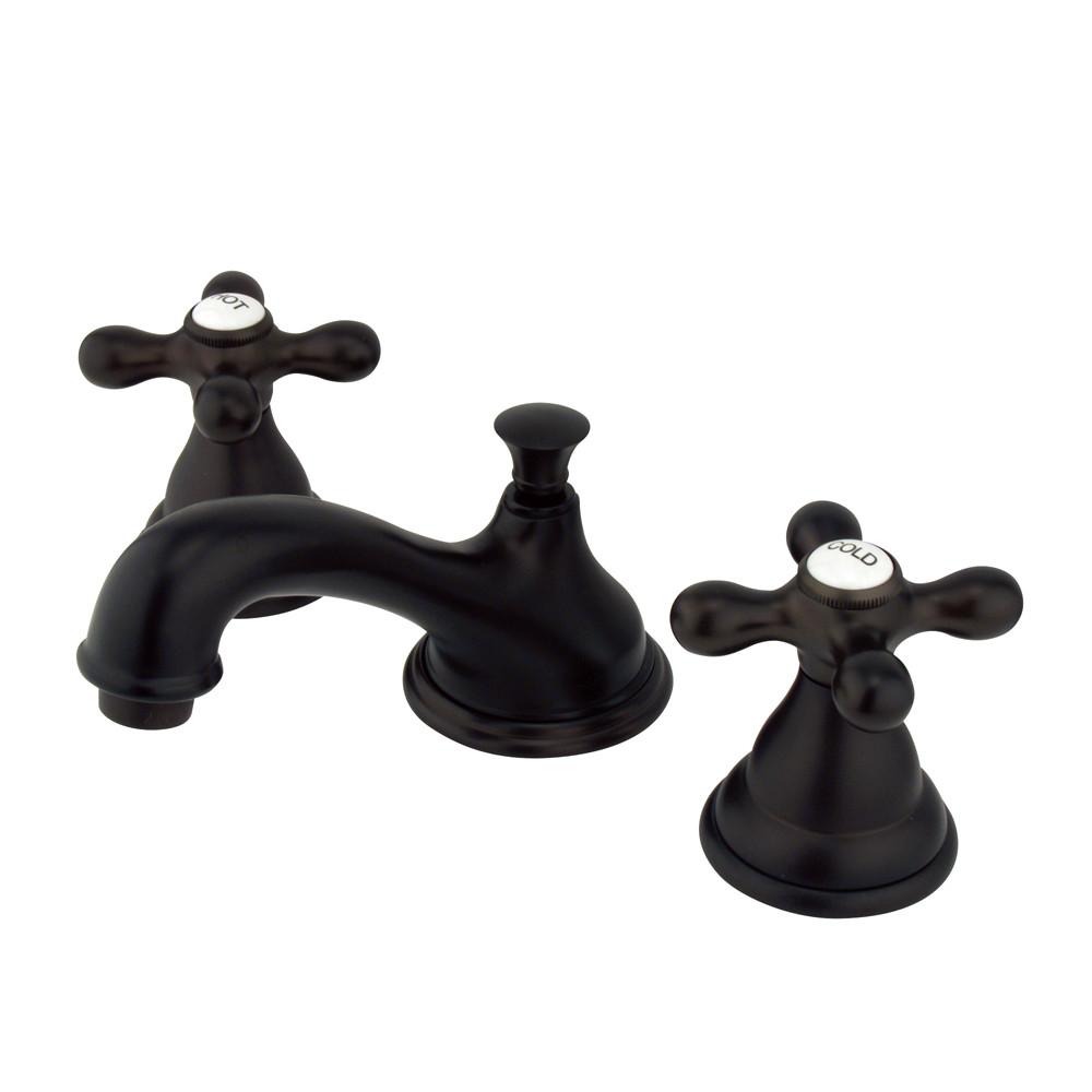 Kingston Oil Rubbed Bronze Royale Widespread Bathroom Faucet w pop-up KS5565AX