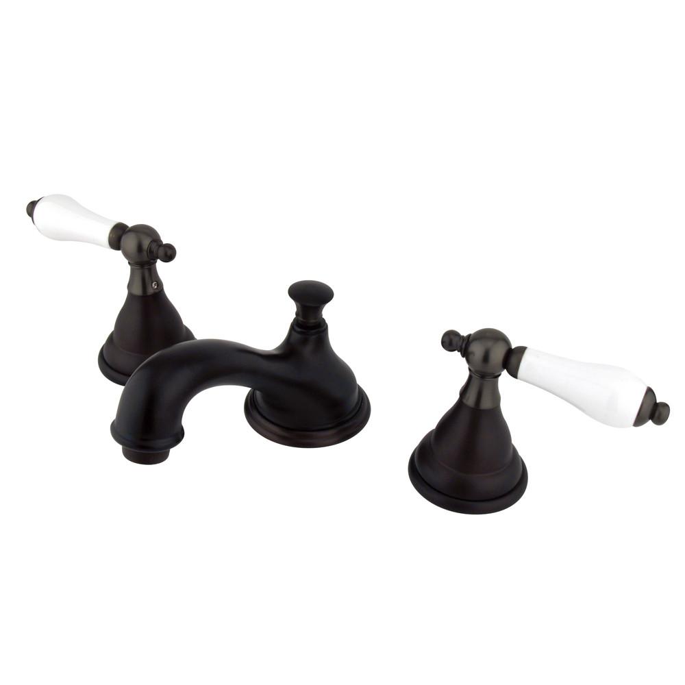 Kingston Oil Rubbed Bronze Royale Widespread Bathroom Faucet w pop-up KS5565PL