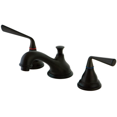 Oil Rubbed Bronze Silver Sage Widespread Bathroom Faucet w drain KS5565ZL