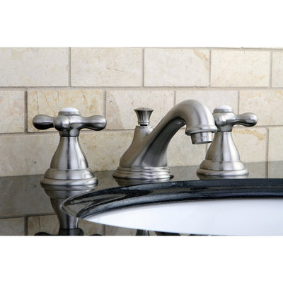 Kingston Satin Nickel Royale 2 Hdl Widespread Bathroom Faucet w pop-up KS5568AX