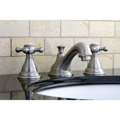 Kingston Satin Nickel Royale 2 Hdl Widespread Bathroom Faucet w pop-up KS5568BX