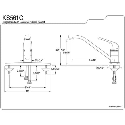 Kingston Chrome Single Loop Handle Kitchen Faucet without Sprayer KS561C