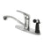 Kingston Chrome Single Loop Handle 8" Kitchen Faucet With Deck Sprayer KS563C