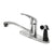 Kingston Brass Chrome Single Handle 8" Kitchen Faucet With Deck Sprayer KS573C