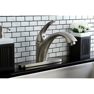 Kingston Brass Satin Nickel Single Handle Kitchen Faucet KS6578VLLS