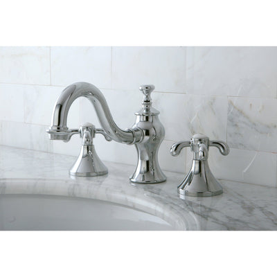 Kingston Chrome French Country 8" Widespread Bathroom Faucet w/ pop-up KS7161TX