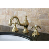 Kingston Polished Brass French Country 8" Widespread Bathroom Faucet KS7162TX