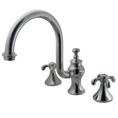 Kingston Chrome French Country Roman Tub Filler Faucet w/ High Spout KS7341TX