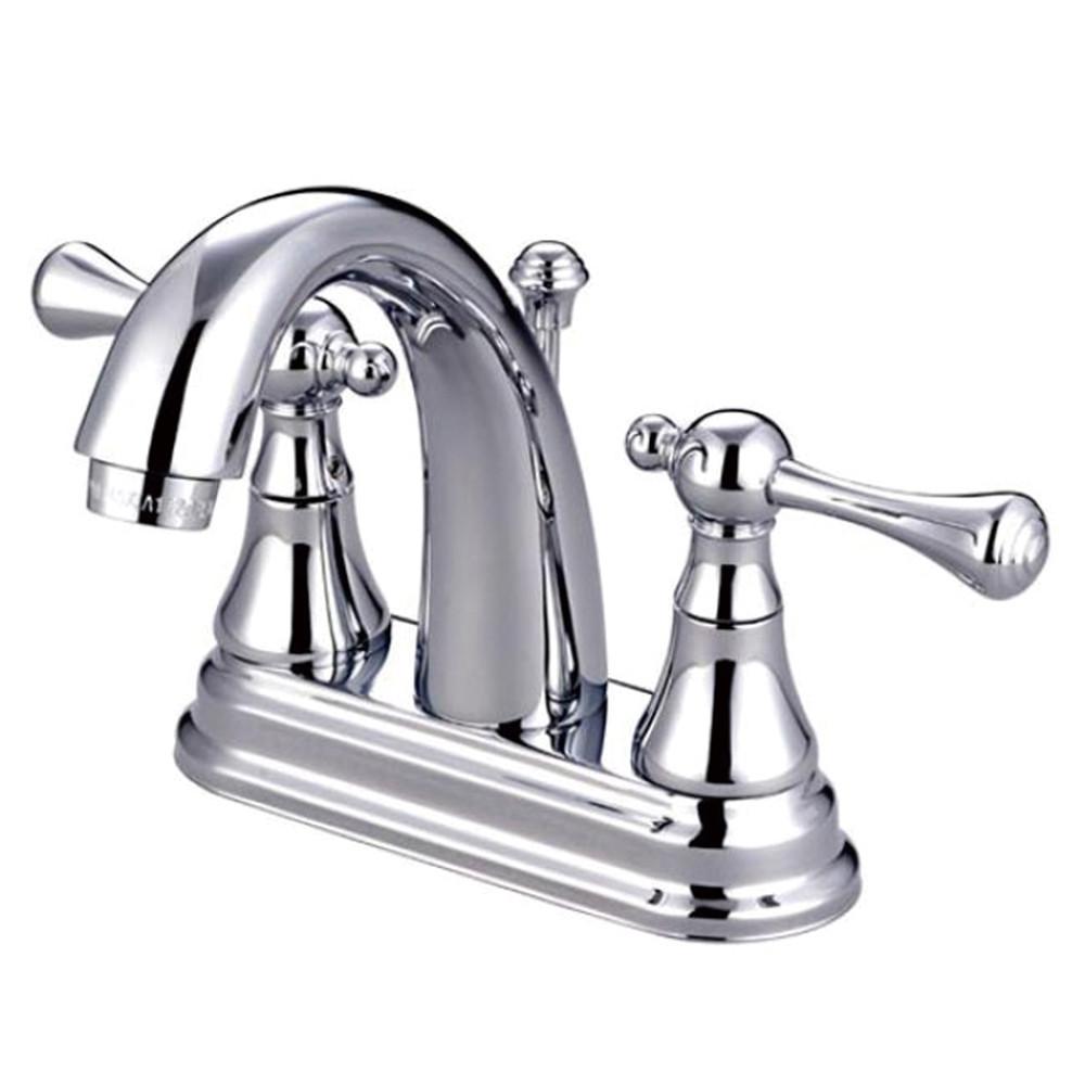 Kingston Brass Chrome English Vintage 4" Centerset Bathroom Faucet KS7611BL