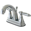 Kingston Brass Chrome 2 Handle 4" Centerset Bathroom Faucet w Pop-up KS7611GL