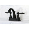 Kingston Oil Rubbed Bronze 2 Handle 4" Centerset Bathroom Faucet KS7615NL