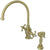 Kingston Polished Brass French Country Kitchen Faucet w Sprayer KS7712TXBS