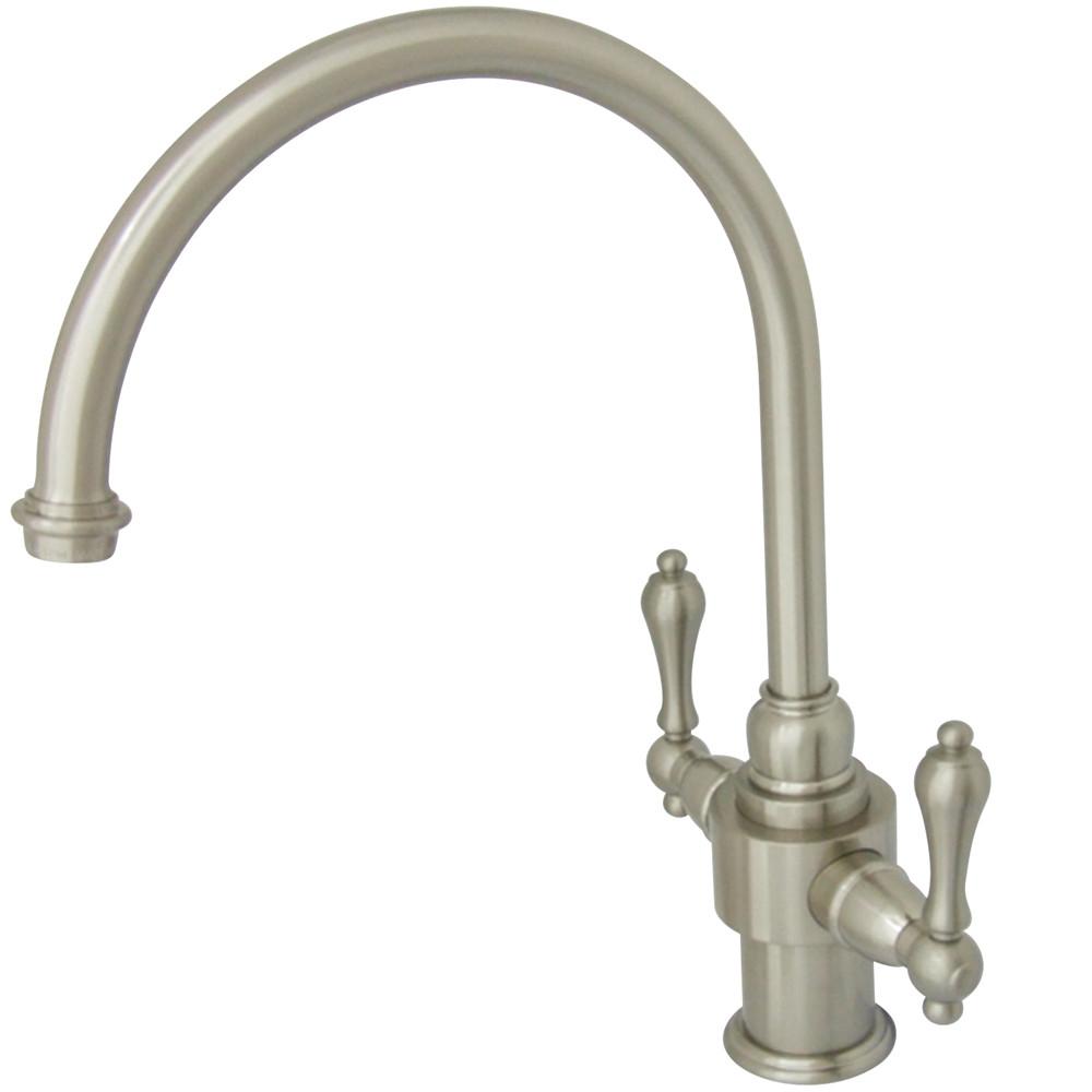 Kingston English Country Satin Nickel Kitchen Faucet without Sprayer KS7718ALLS