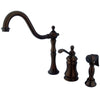 Kingston Oil Rubbed Bronze Templeton Widespread Kitchen Faucet KS7805TPLBS