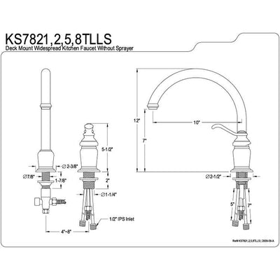 Kingston Brass Oil Rubbed Bronze Templeton High Spout Kitchen Faucet KS7825TLLS