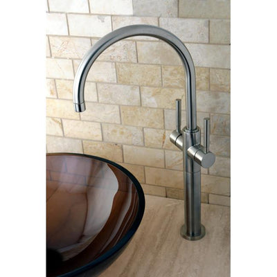 Kingston Brass Concord Satin Nickel 2 Lever Handle Vessel Sink Faucet KS8098DL