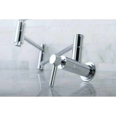 Kingston Brass Concord Chrome Wall-Mount Pot Filler Faucet KS8101DL