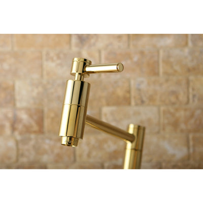 Kingston Brass Concord Polished Brass Wall-Mount Pot Filler Faucet KS8102DL