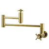 Kingston Brass KS8102ZX Wall Mount Pot Filler Faucet Polished Brass