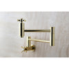 Kingston Brass KS8102ZX Wall Mount Pot Filler Faucet Polished Brass