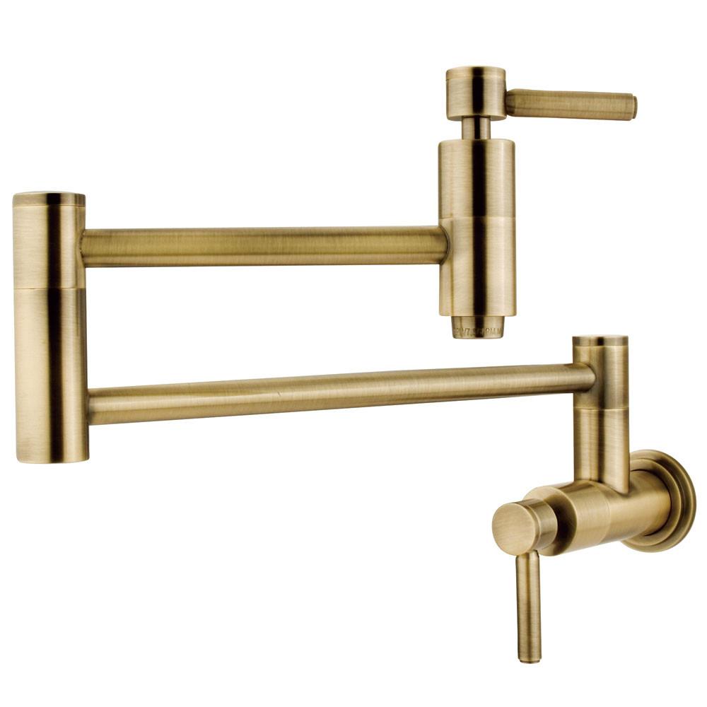 Kingston Brass Concord Vintage Brass Wall-Mount Pot Filler Faucet KS8103DL