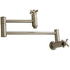 Kingston Brass KS8108ZX Wall Mount Pot Filler Faucet Satin Nickel