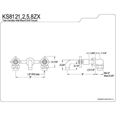 Kingston Brass KS8122ZX Vessel Sink Faucet Polished Brass