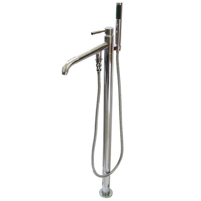 Kingston Concord Chrome Pillar Roman tub filler faucet w/ Hand Shower KS8131DL