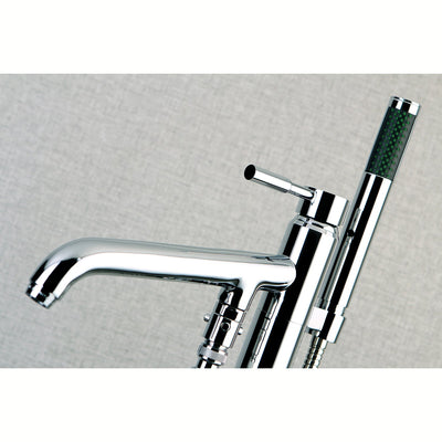 Kingston Concord Chrome Pillar Roman tub filler faucet w/ Hand Shower KS8131DL