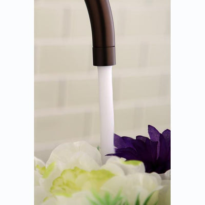 Kingston Oil Rubbed Bronze Two Handle 8" Goose Neck Kitchen Faucet KS8175DLLS