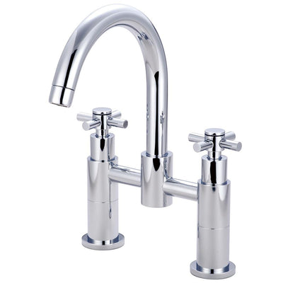 Concord Chrome Two Handle Deck-mount Roman tub filler faucet KS8261EX