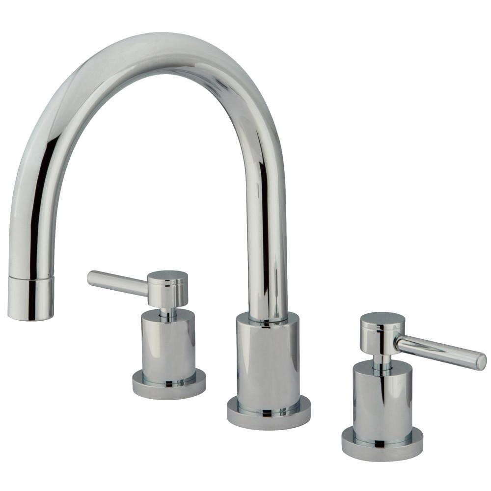 Kingston Brass Concord Chrome Two Handle Roman tub filler faucet KS8321DL