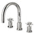 Kingston Brass Concord Chrome Two Handle Roman tub filler faucet KS8321DX