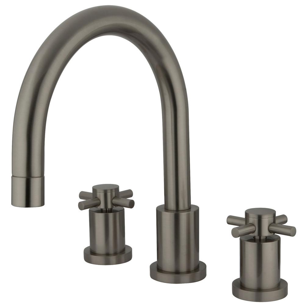 Kingston Brass Concord Satin Nickel Two Handle Roman tub filler faucet KS8328DX