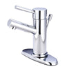 Kingston Concord Chrome Single Handle Bathroom Faucet w/ Cover Plate KS8421DL