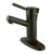 Kingston Oil Rubbed Bronze Single Handle 4" Centerset Bathroom Faucet KS8425DL