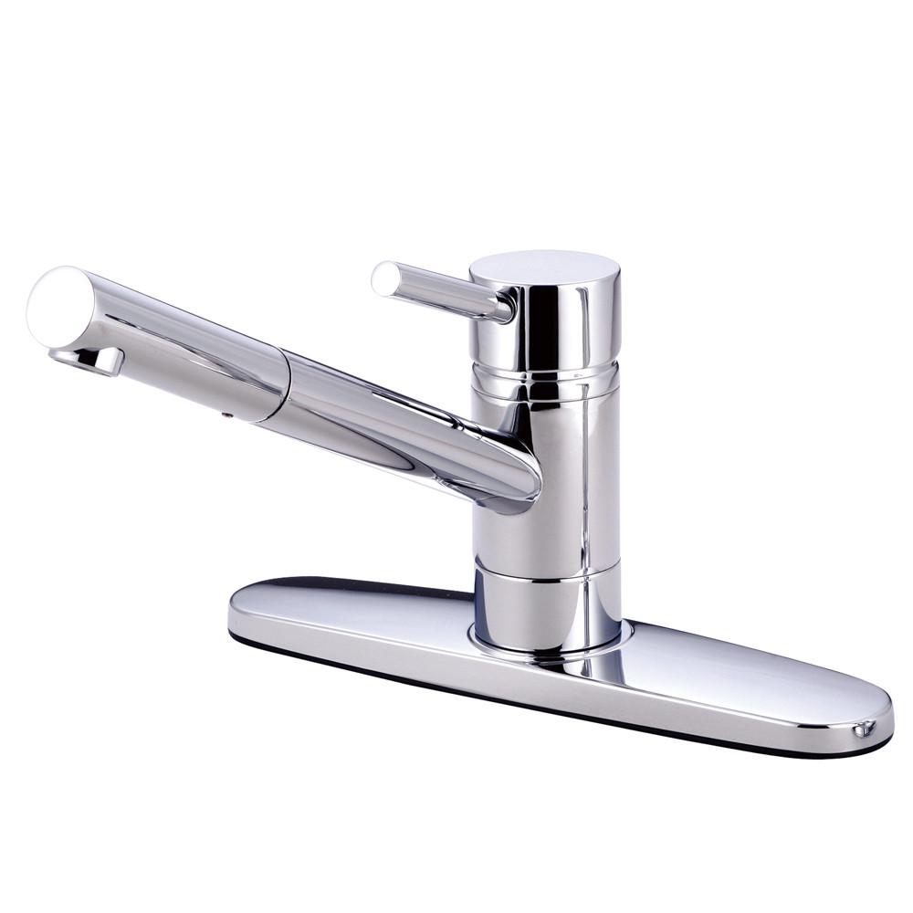 Kingston Brass Concord Chrome Single Handle Kitchen Faucet KS8561DLLS