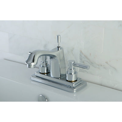 Kingston Brass Chrome 2 Handle 4" Centerset Bathroom Faucet w Pop-up KS8641EL