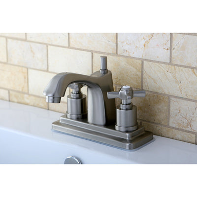 Kingston Brass KS8648ZX 4" Centerset Bathroom Faucet Satin Nickel