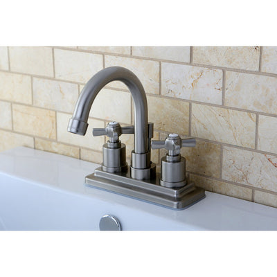 Kingston Brass KS8668ZX 4" Centerset Bathroom Faucet Satin Nickel