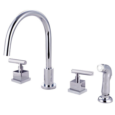 Claremont Chrome Widespread Kitchen Faucet Matching Plastic Sprayer KS8721CQL