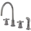 Kingston Brass KS8721ZX Widespread Kitchen Faucet Polished Chrome