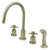 Satin Nickel Two Handle Widespread Kitchen Faucet Matching Sprayer KS8728DX