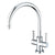 Kingston Brass Concord Chrome Two Handle Kitchen Faucet w/ Plate KS8771DLLS