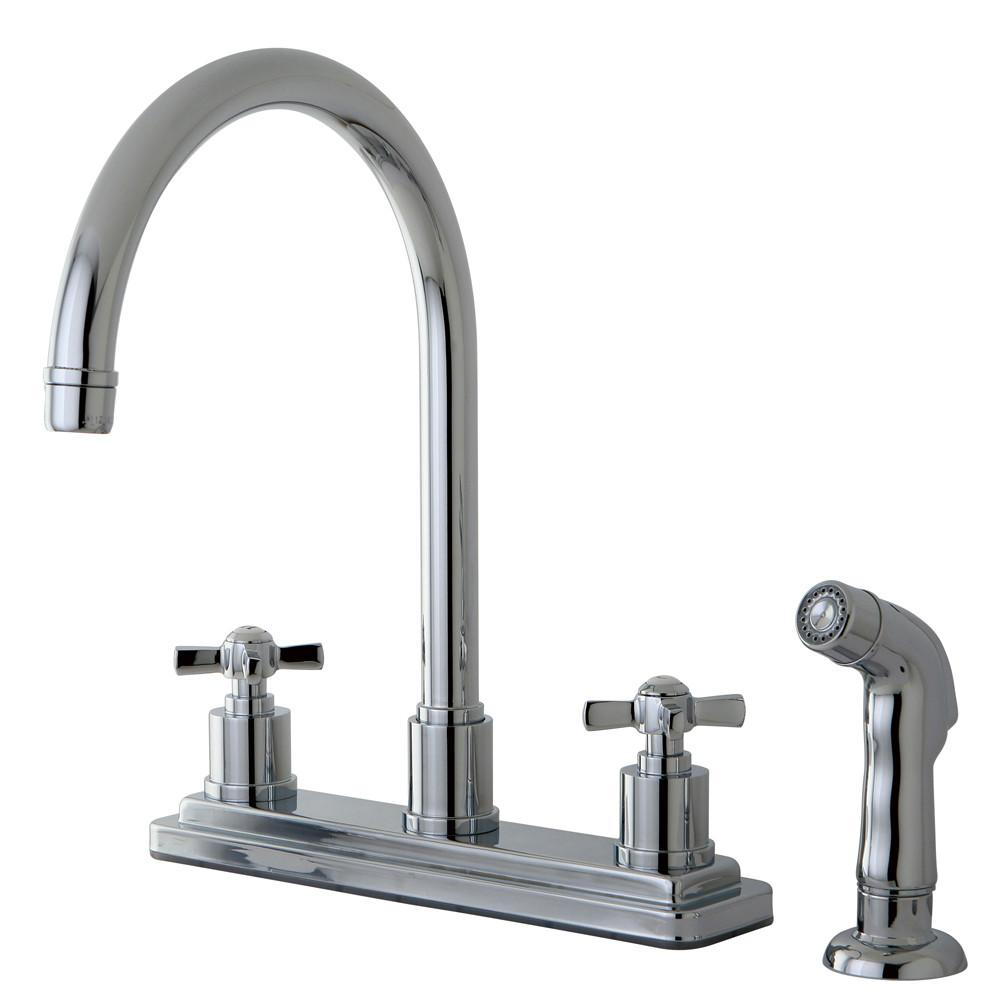 Kingston Brass KS8791ZX 8" Centerset Kitchen Faucet Polished Chrome