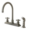 Kingston Brass KS8798ZX 8" Centerset Kitchen Faucet Satin Nickel